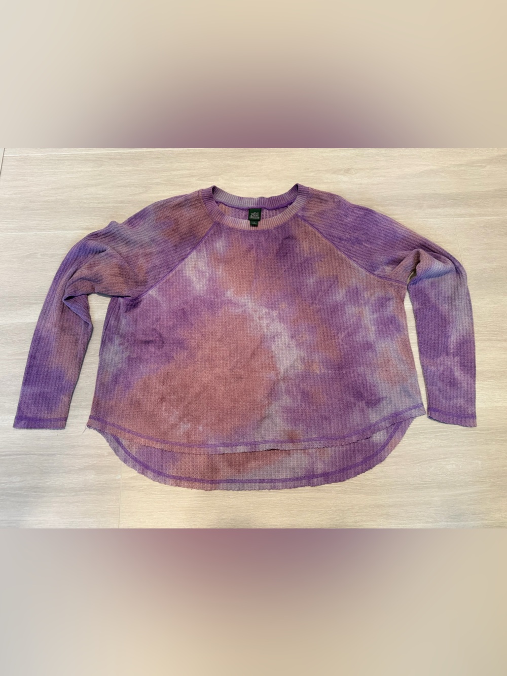 wild fable Purple Tie-Dye Long Sleeve Thermal Top